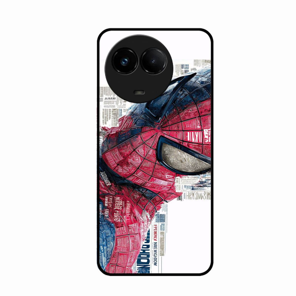Red Blue Web Hero Glass Phone Cover for Realme C67 5G