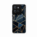 Midnight Gold Geometric Premium Glass Phone Case for Motorola Edge 50 Neo