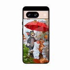 Rainy Day Cartoon Glass Phone Case for Google Pixel 8 5G