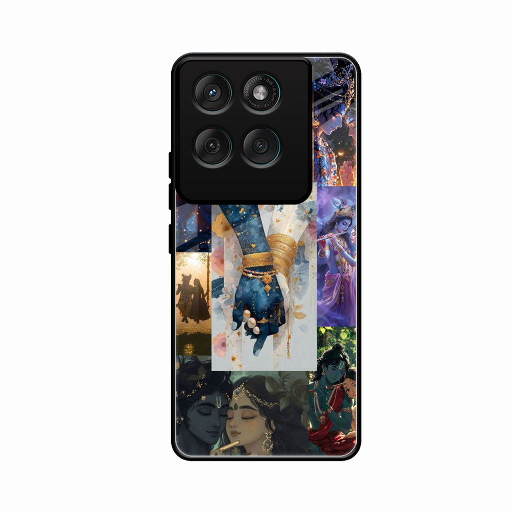 Eternal Radha Krishna Love Glass Phone Case for Motorola Edge 70 5G