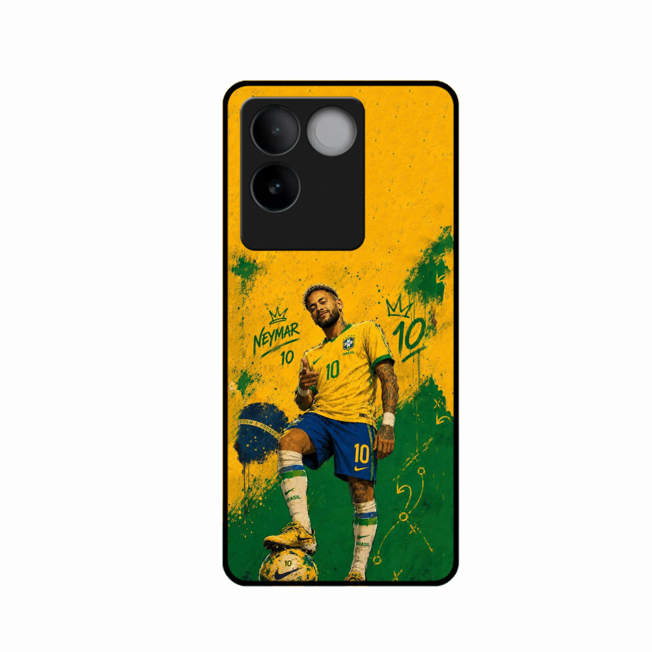 Golden Striker Glass Phone Case for iQOO Z7 Pro 5G