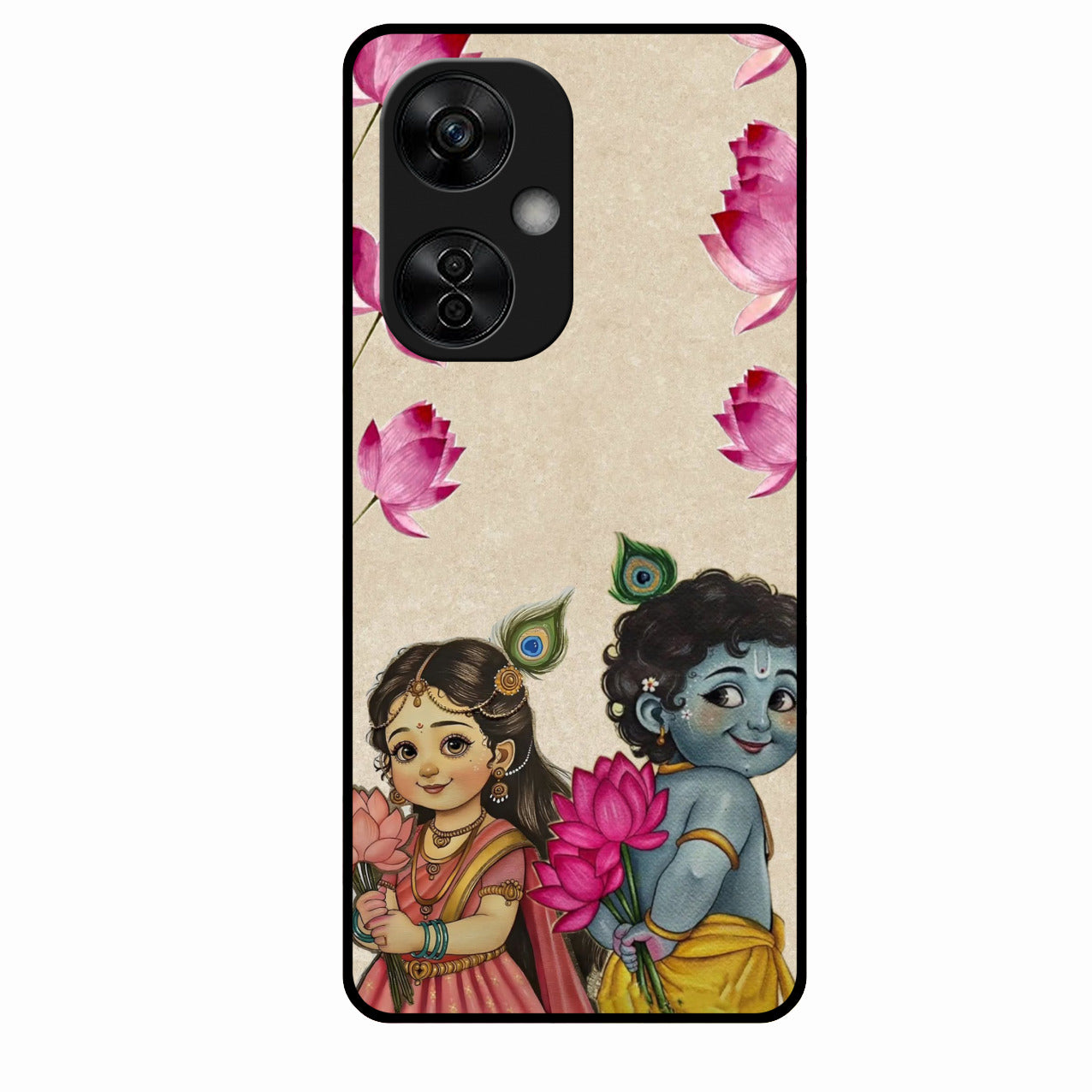 Krishna Eternal Lotus Glass Case for Oneplus Nord Ce 3 Lite 5G
