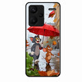 Rainy Day Cartoon Glass Phone Case for Redmi Note 13 Pro Plus 5G