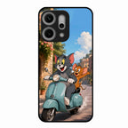 Cartoon Scooter Adventure Premium Glass Phone Case for Oppo Reno 14 Pro 5G
