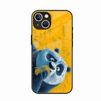 Cute Panda Sketch Premium Glass Phone Case for iPhone 13