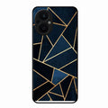 Midnight Gold Geometric Premium Glass Phone Case for Oppo F21 Pro 5G
