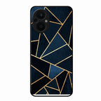 Midnight Gold Geometric Premium Glass Phone Case for Oppo F21 Pro 5G