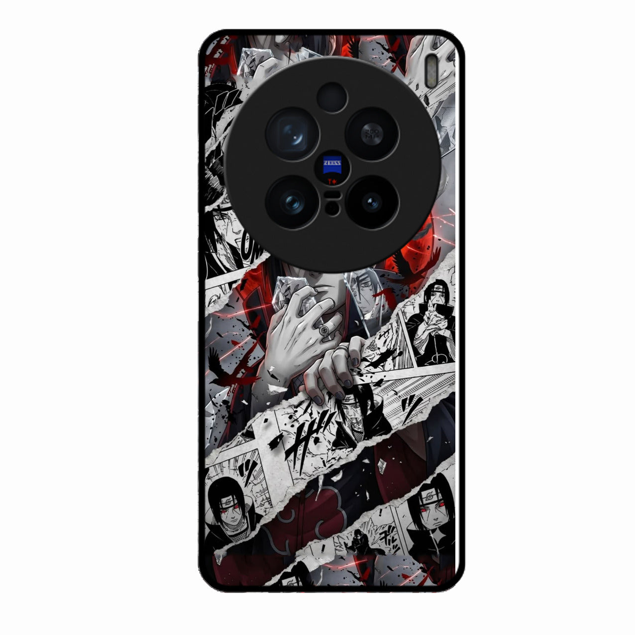 Itachi Uchiha Manga Collage Glass Phone Case for Vivo X200 Pro 5G