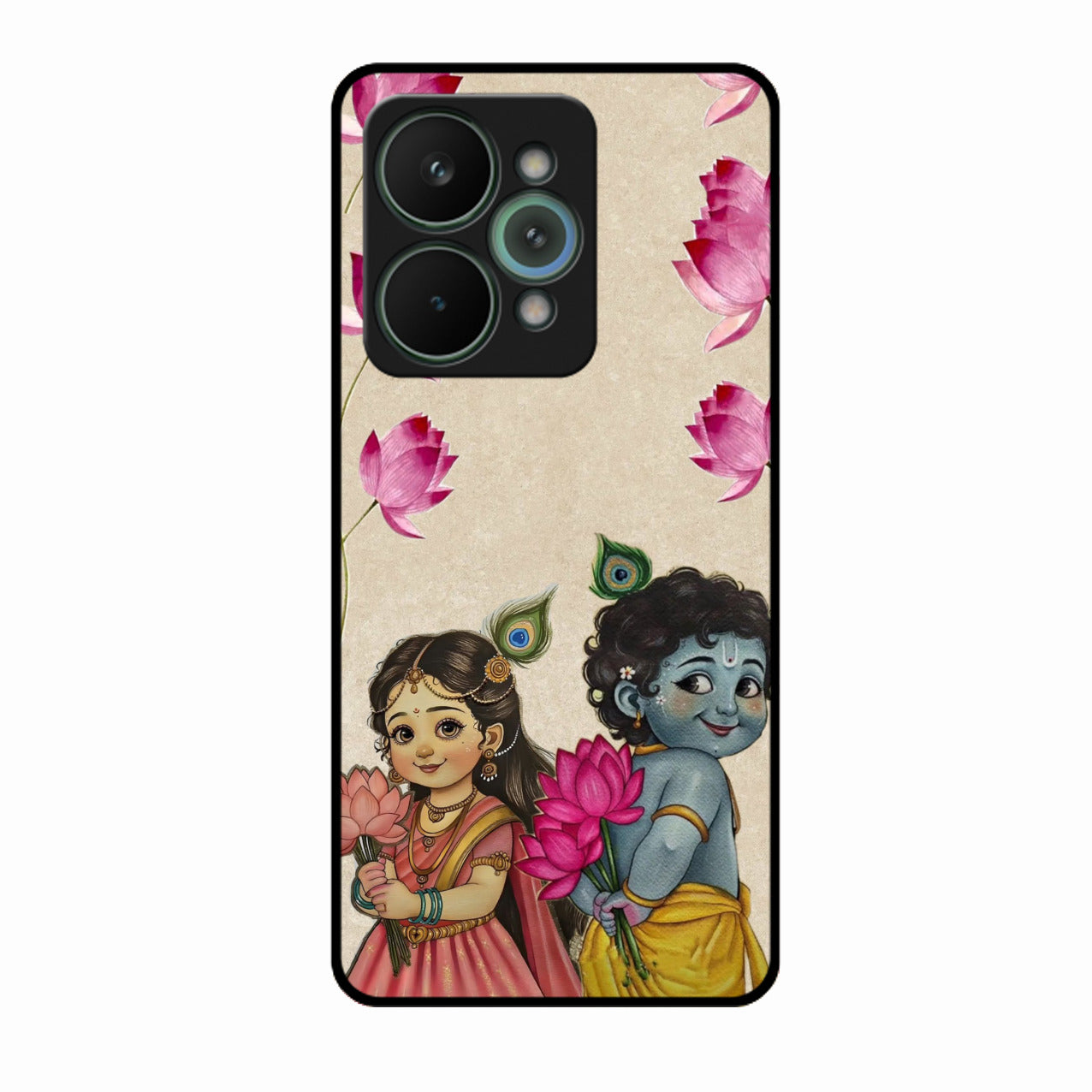 Krishna Eternal Lotus Glass Case for Realme 15 Pro 5G