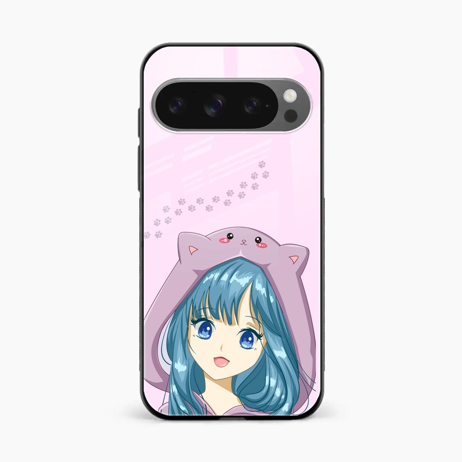 Purple Aesthetic Girl With Cat Phone Glass Case Cover For Google Pixel 10 Pro