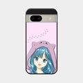 Purple Aesthetic Girl With Cat Phone Glass Case Cover For Google Pixel 8A 5G