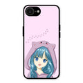 Purple Aesthetic Girl With Cat Phone Glass Case Cover For iPhone 16e