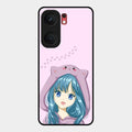 Purple Aesthetic Girl With Cat Phone Glass Case Cover For Iqoo Neo 9 Pro 5G