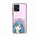 Purple Aesthetic Girl With Cat Phone Glass Case Cover For Motorola G64 5G