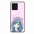 Purple Aesthetic Girl With Cat Phone Glass Case Cover For Motorola g84 5G