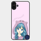 Purple Aesthetic Girl With Cat Phone Glass Case Cover For Nothing Cmf Phone 1