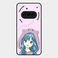 Purple Aesthetic Girl With Cat Phone Glass Case Cover For Nothing Phone 3A 5G