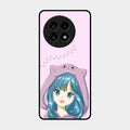 Purple Aesthetic Girl With Cat Phone Glass Case Cover For Oneplus 13R 5G