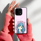 Purple Aesthetic Girl With Cat Phone Glass Case Cover For OnePlus 15 5G