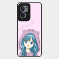 Purple Aesthetic Girl With Cat Phone Glass Case Cover For Oneplus Nord Ce 2 5G