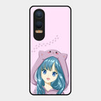 Purple Aesthetic Girl With Cat Phone Glass Case Cover For Oneplus Nord Ce 4 Lite 5G