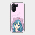 Purple Aesthetic Girl With Cat Phone Glass Case Cover For Oppo A5X 5G