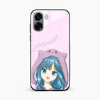 Purple Aesthetic Girl With Cat Phone Glass Case Cover For Oppo A6X 5G