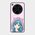 Purple Aesthetic Girl With Cat Phone Glass Case Cover For Oppo Find X8 Pro 5G