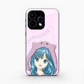 Purple Aesthetic Girl With Cat Phone Glass Case Cover For Oppo Reno 15 5G