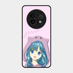 Purple Aesthetic Girl With Cat Phone Glass Case Cover For Realme 13 Plus 5G