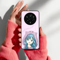 Purple Aesthetic Girl With Cat Phone Glass Case Cover For Realme/Narzo - ShopOnCliQ