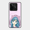 Purple Aesthetic Girl With Cat Phone Glass Case Cover For Realme Gt 7 Pro