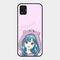Purple Aesthetic Girl With Cat Phone Glass Case Cover For Samsung Galaxy F14 5G