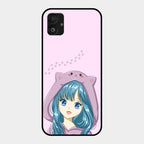 Purple Aesthetic Girl With Cat Phone Glass Case Cover For Samsung Galaxy F14 5G