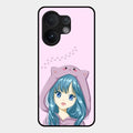 Purple Aesthetic Girl With Cat Phone Glass Case Cover For Vivo T4 Pro 5G