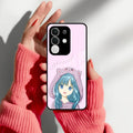Purple Aesthetic Girl With Cat Phone Glass Case Cover For Vivo - ShopOnCliQ
