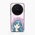 Purple Aesthetic Girl With Cat Phone Glass Case Cover For Vivo X300 Pro 5G