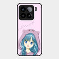 Purple Aesthetic Girl With Cat Phone Glass Case Cover For Xiaomi 15 5G