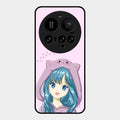 Purple Aesthetic Girl With Cat Phone Glass Case Cover For Xiaomi 15 Ultra 5G