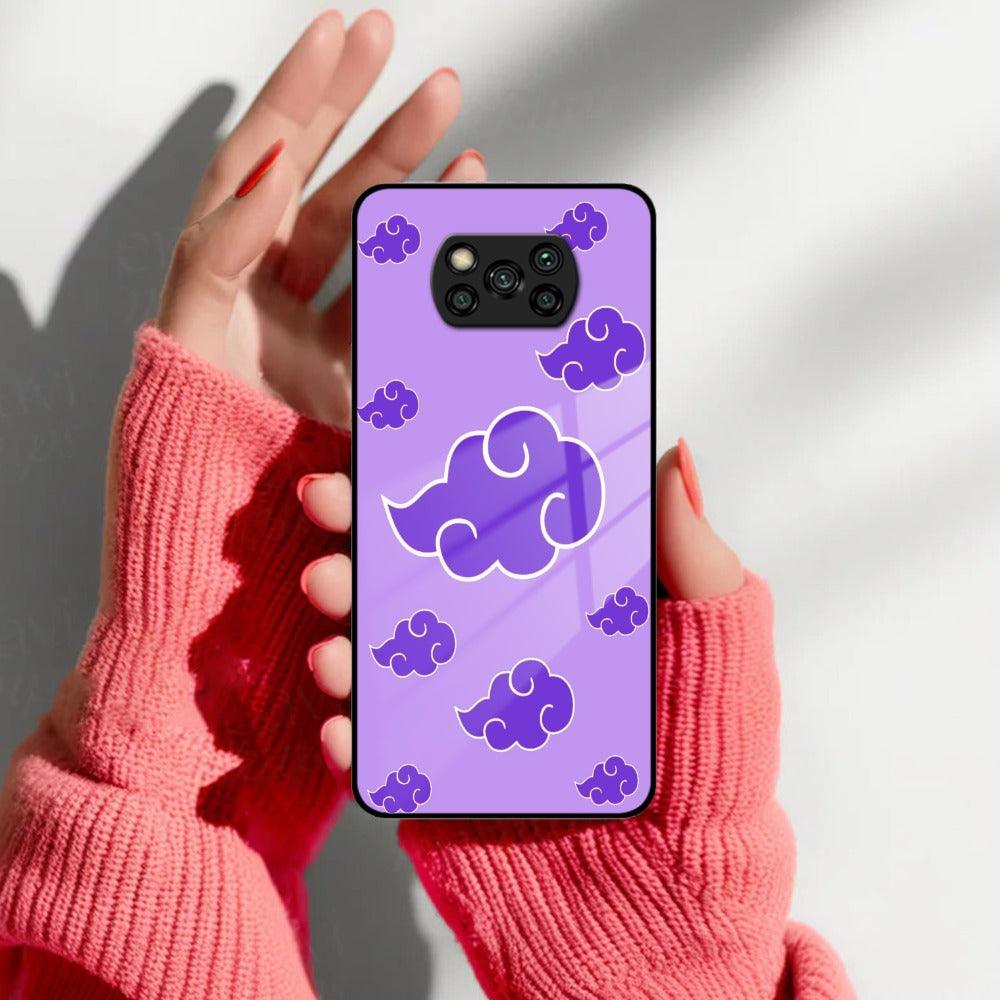 Purple Cloud Mobile Glass Phone Case Cover For Poco