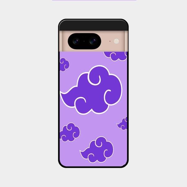 Purple Cloud Mobile Glass Phone Case For Google Pixel 8 5G