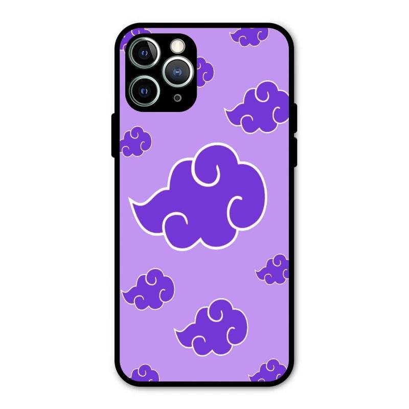 Purple Cloud Mobile Glass Phone Case For iPhone 11 Pro Max