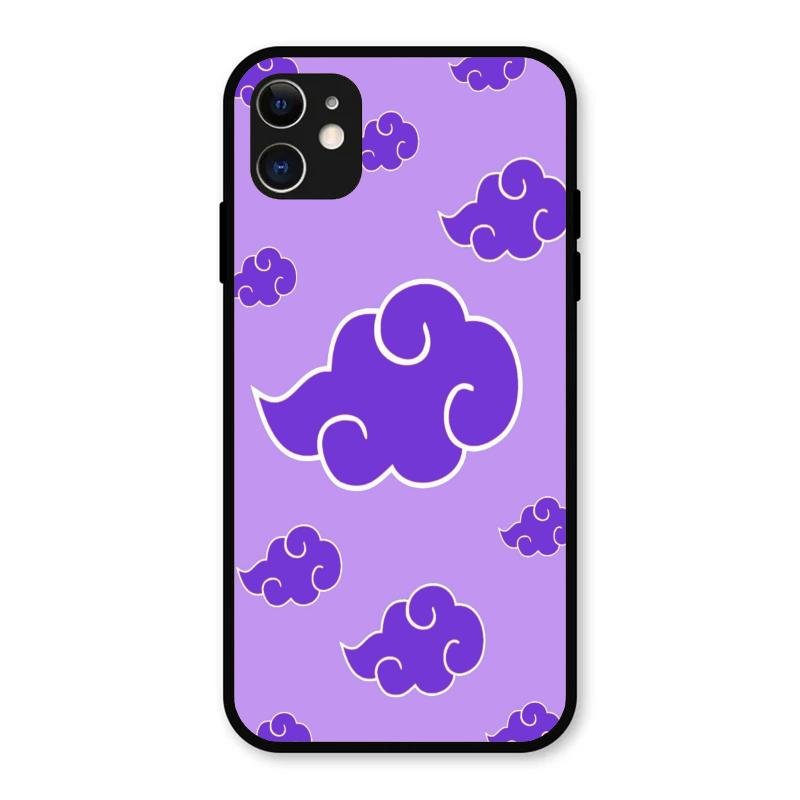 Purple Cloud Mobile Glass Phone Case For iPhone 11