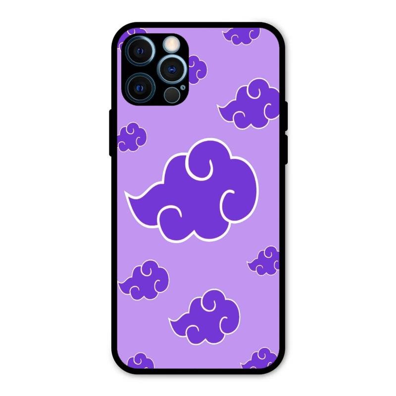 Purple Cloud Mobile Glass Phone Case For iPhone 12 Pro Max