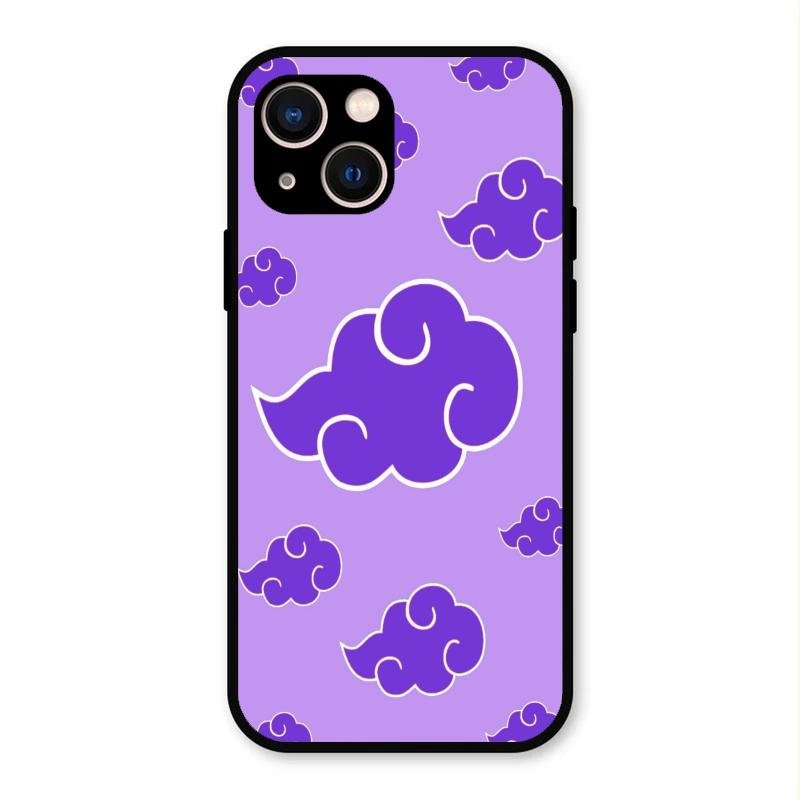 Purple Cloud Mobile Glass Phone Case For iPhone 13