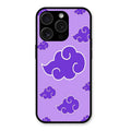 Purple Cloud Mobile Glass Phone Case For iPhone 15 Pro Max