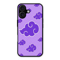 Purple Cloud Mobile Glass Phone Case For iPhone 16