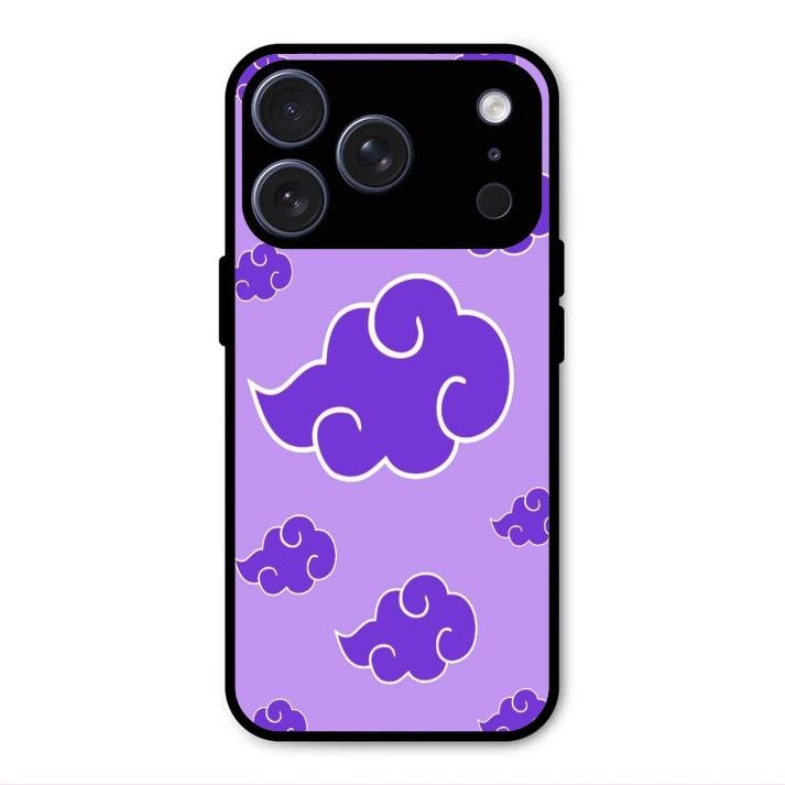 Purple Cloud Mobile Glass Phone Case For iPhone 17 Pro Max