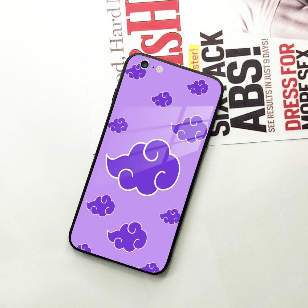 Purple Cloud Mobile Glass Phone Case For iPhone