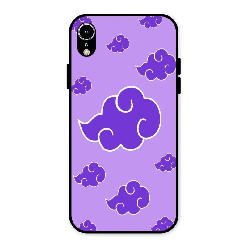Purple Cloud Mobile Glass Phone Case For iPhone XR